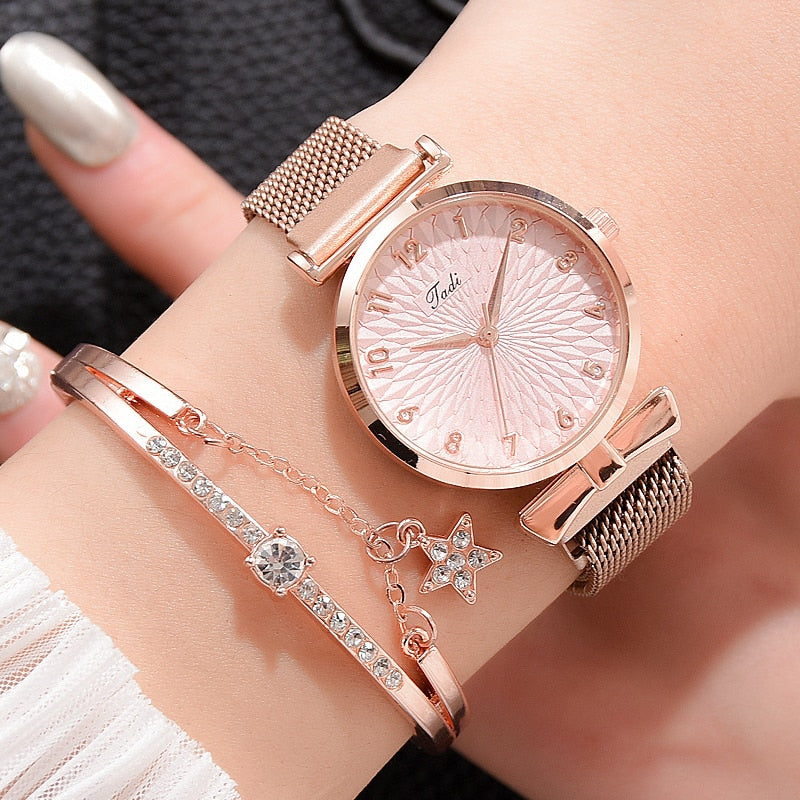 Relógio Feminino com Bracelete Premium Design