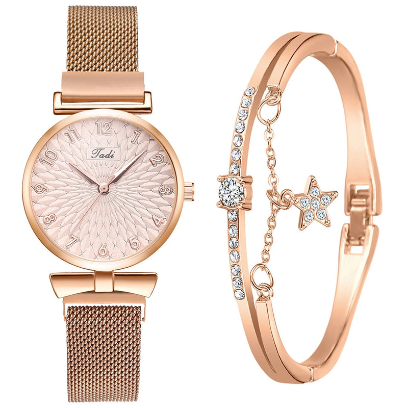 Relógio Feminino com Bracelete Premium Design